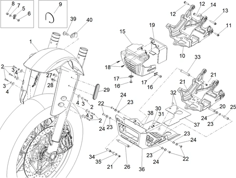 Garde-boue Av.-Embasement