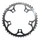 CHAINRING FOR ROAD BIKE- 5 Arms- 44T.Ø 110 -OUTER- ALUMINIUM SILVER- 7075 TA ZEPHYR (SHIMANO TYPE) 9/10Speed.