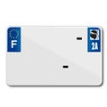 LICENSE PLATE FOR MOTORBIKE TIFLEX ALU PRE DRILLED 210x130 DEP.2A BLANK (SOLD PER 10)