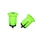 HANDLEBAR END PLUG- P2R -SCREW-ON- GREEN FLUO (PAIR) INNER Ø 18.2mm /EXT Ø 25.2mm