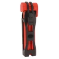 ANTIVOL VELO PLIABLE/PLIANT A CLE NEWTON EPAIS 6 mm LONG 85 cm ROUGE TYPE COUTEAU (INCLUS SUPPORT FIXATION, 2 CLES)
