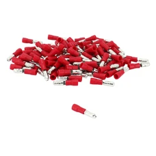 COSSE ELECTRIQUE PRE-ISOLEE MALE DIAM 4mm ROUGE POUR SECTION FIL 0,25 à 1,5 mm- (VENDU AU SACHET DE 100 PIECES) -SELECTION P2R
