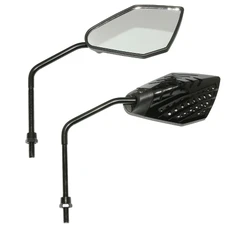 RETROVISEUR SCOOT REPLAY ARROW NOIR TIGE NOIR DIAM 8mm (PAIRE) **