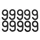LICENSE PLATE NUMBER FOR MOTORBIKE/SCOOT - 45 mm ALU - TIFLEX - 9 - (SOLD PER 10)