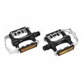PEDALE VTT ALU NEWTON NOIR CAGE ALU ARGENT 9/16" ROULEMENT DU (PAIRE)