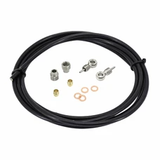 HYDRAULIC BRAKE HOSE- ACTION BLACK 2.5m (KIT WITH BANJO ENDS) FOR SHIMANO and MORE.