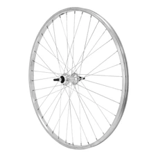 ROUE CITY PATIN 650X35B ARRIERE JANTE ET MOYEU ALU AXE PLEIN ROUE LIBRE 1/3V (35-584) (VENDU AVEC ECROU 10X100) JANTE 19C