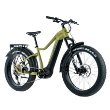 VELO ELECTRIQUE/VAE VTT FAT BIKE 26 LEADER FOX BRASA 2024 VERT KAKI 11V MOTEUR CENTRAL PANASONIC GX ULTIME 36V 90Nm BATTERIE 20Ah (20'' - H47cm - TAILLE L - POUR ADULTE DE 178cm à 190cm)