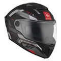 CASQUE MODULABLE MT HELMETS ATOM 2 SV BAST D5 DOUBLE ECRANS NOIR/GRIS MAT XS (ECE 22.06 P/J)