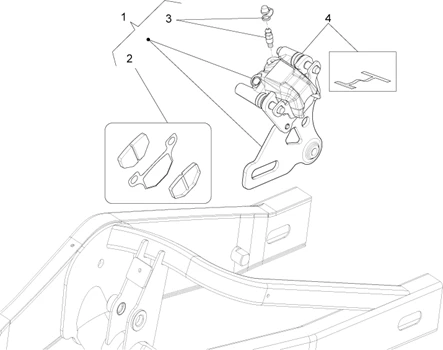 Pince frein arrière
