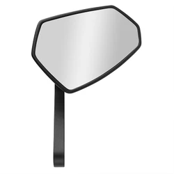 RETROVISEUR VELO GAUCHE OU DROIT ERGOTEC M-77 PLASTIQUE/ALU NOIR COMPATIBLE TROTTINETTE (MIROIR 120 x 80 x 55 mm) (ADAPTATEUR NON INCLUS REF 185789)
