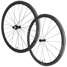 ROUES ROUTE PATIN 700 MICHE RE.ACT 38 CARBONE NOIR CASSETTE SHIMANO SH 12/11/10V HAUTEUR/PROFIL 38 mm (PAIRE) - TUBELESS READY