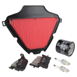 KIT ENTRETIEN MAXISCOOTER ADAPTABLE HONDA 750 X-ADV 2021>, 750 FORZA 2021> PLAQUETTE ORGANIQUE (PACK 6 PIECES) -SELECTION P2R PREMIUM