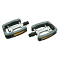 FLAT PEDAL FOR URBAN BIKE- ON BEARINGS PREMIUM - NEWTON ALUMINIUM BLACK/SILVER Thread 9/16" (ON CARD)