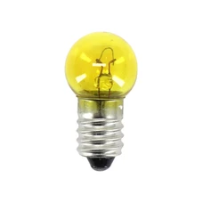AMPOULE/LAMPE STANDARD 12V 6W CULOT E10 ECLAIRAGE JAUNE (A VISSER) (VENDU A L'UNITE) -SELECTION P2R