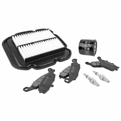 KIT ENTRETIEN MOTO ADAPTABLE SUZUKI 650 DL V-STROM 2004>2016 PLAQUETTE ORGANIQUE (PACK 7 PIECES) -SELECTION P2R PREMIUM