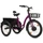 TRICYCLE ELECTRIQUE/VAE CITY LEADER FOX 24" LOVELO 2025 MIXTE VIOLET BRILLANT 3V SHIMANO NEXUS MOTEUR ROUE AV BAFANG 36V 45Nm BATTERIE 16,7Ah (AVEC DIFFERENTIEL)
