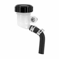 BOCAL/RESERVOIR DE MAITRE CYLINDRE DE FREIN RADIAL ROND DIAM 42 mm BOUCHON ALU CNC NOIR (SORTIE SUR LE COTE) -P2R