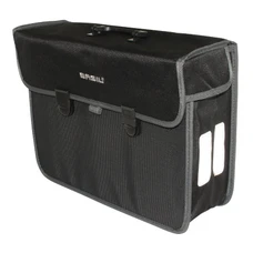 SACOCHE ARRIERE VELO LATERALE BASIL MALAGA DROIT/GAUCHE 17L FIXATION HOOK ON SUR PORTE BAGAGE NOIR (40x16x31cm)