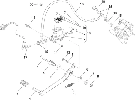 Pompe frein arrière
