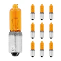 AMPOULE/LAMPE HALOGENE MINIATURE H21W 12V 21W CULOT BAX9s NORME E13-2D3 MINI LONG ERGOTS DECALES ORANGE (CLIGNOTANT) (VENDU PAR 10) -VICMA