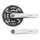 PEDALIER VTT SHIMANO 6/7/8V. TOURNEY FC-TX801 170mm 42-32-22 MANIVELLES ARGENT ET PLATEAUX NOIRS (MONTAGE ATELIER)