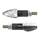 TURN SIGNAL (UNIVERSAL) REPLAY MICRO "ARROW" TRANSPARENT/CARBON 8 LEDS ORANGE -CEE APPROVED- (PAIR) (L 55mm / H 20mm / Wd 23mm)