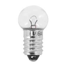 AMPOULE/LAMPE STANDARD 6V 6W CULOT E-10 GRAISSEUR BLANC A VISSER (FEU DE POSITION) (VENDU A L UNITE) -FLOSSER