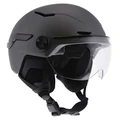 CASQUE VELO/TROTTINETTE ADULTE URBAIN/CITY VIZION NOIR ECLAIRAGE INTEGRE AVEC CLIGNOTANT + FEU STOP AUTO + COMMANDE AU CINTRE TAILLE M REGLAGE MOLETTE