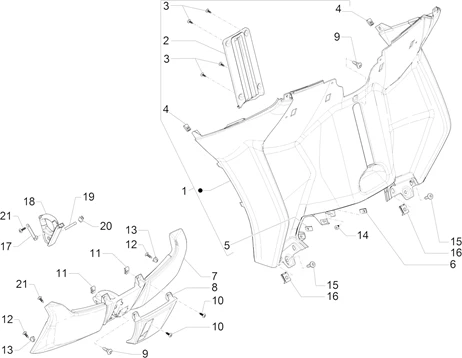 Coffre avant - Contre-tablier