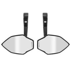RETROVISEUR MOTO AVOC OHIO EMBOUT DE GUIDON ALU NOIR AVEC ADAPTATEUR PLASTIQUE POUR EMBOUT 7/8" OU 1" (PAIRE) (HOMOLOGUE CE)