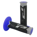 REVETEMENT POIGNEE PROGRIP MOTO OFF ROAD 788 TRIPLE DENSITE BASE COLOR GRIS /NOIR/BLEU CLOSED END 115mm (CROSS/MX) (PAIRE)
