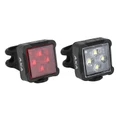 ECLAIRAGE VELO A PILE KIT SUR CINTRE/TIGE DE SELLE AXA NITELINE 44 AVEC 4 LEDS NOIR, AVEC PILES CR2032 AUTONOMIE + 40 HEURES (VU A 400m)