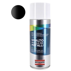 BOMBE DE PEINTURE AREXONS SMALTO SPECIAL METAL SATIN NOIR INTENSE MAT RAL 9005 AEROSOL 400 ml (3850)