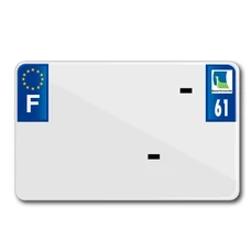LICENSE PLATE FOR MOTORBIKE TIFLEX ALU PRE DRILLED 210x130 DEP. 61 BLANK (SOLD PER 10)