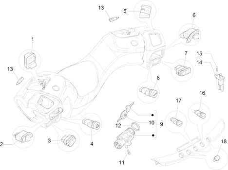 Inverseurs - Commutateurs - Boutons - Interrupteurs