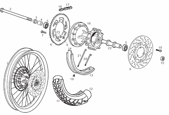 Roue arrière