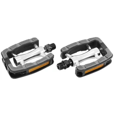 PEDALE CITY ROULEMENT PREMIUM ALU ARGENT/NOIR 9/16" (PAIRE SUR CARTE)