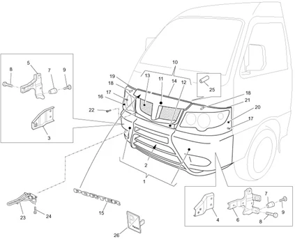 Protections avant - Bavettes