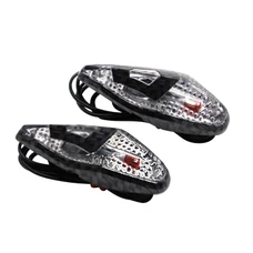 DECORATIVE LIGHTNING REPLAY  "WATER DROP" WING TRANSPARENT/CARBON -WITH ORANGE BULB (L 62mm / H 23mm / W 18mm)(PAIR) **