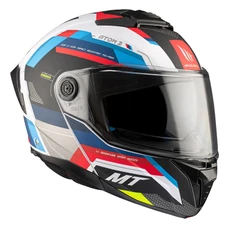 CASQUE MODULABLE MT HELMETS ATOM 2 SV BAST A0 DOUBLE ECRANS BLEU/NOIR/ROUGE MAT XS (ECE 22.06 P/J P/J)
