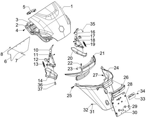 Couvercle arrière - Pare-boue