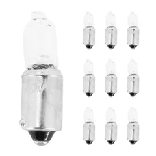 AMPOULE/LAMPE HALOGENE MINIATURE H6W 12V 6W CULOT BAX9s TEMOIN ERGOTS DECALES BLANC (FEU DE POSITION) (BOITE DE 10) -SELECTION P2R