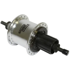 WHEEL HUB- REAR FOR URBAN BIKE STURMEY ARCHER SILVER 36 spokes- CASSETTE COMPATIBLE SHIMANO WITH 3 SPEED INTO WHEEL HUB