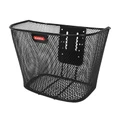 FRONT BASKET - STEEL MESH- KLICKFIX 16L BLACK - WITH MOUNTING PLATE FOR /E-BIKE (35x26x25cm)