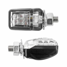 CLIGNOTANT UNIVERSEL REPLAY MICRO 6 LEDS TRANSPARENT/NOIR (L 27mm / H 17mm / L 18mm) (HOMOLOGUE CE) (PAIRE)