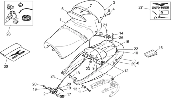 Selle - Queue de carenage