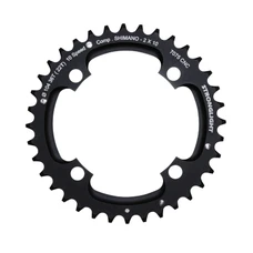 CHAINRING FOR MTB- Ø104 - 4arms-FOR DOUBLE- 36T. Ø104 2X10 OUTER BLACK STRONGLIGHT . 10 Speed SHIMANO (EXCEPT XT/XTR) NON THREADED- Thickness 5 mm