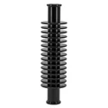 RADIATEUR/REFROIDISSEUR DE DURITE D'EAU ALU CNC NOIR FORME ROND (133 x 35 mm, FIXATION DURITE 17 mm) -REPLAY