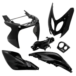 CARROSSERIE/CARENAGE SCOOT ADAPTABLE MBK 50 NITRO 1997>2012/YAMAHA 50 AEROX 1997>2012 NOIR BRILLANT (KIT 6 PIECES)  -P2R-